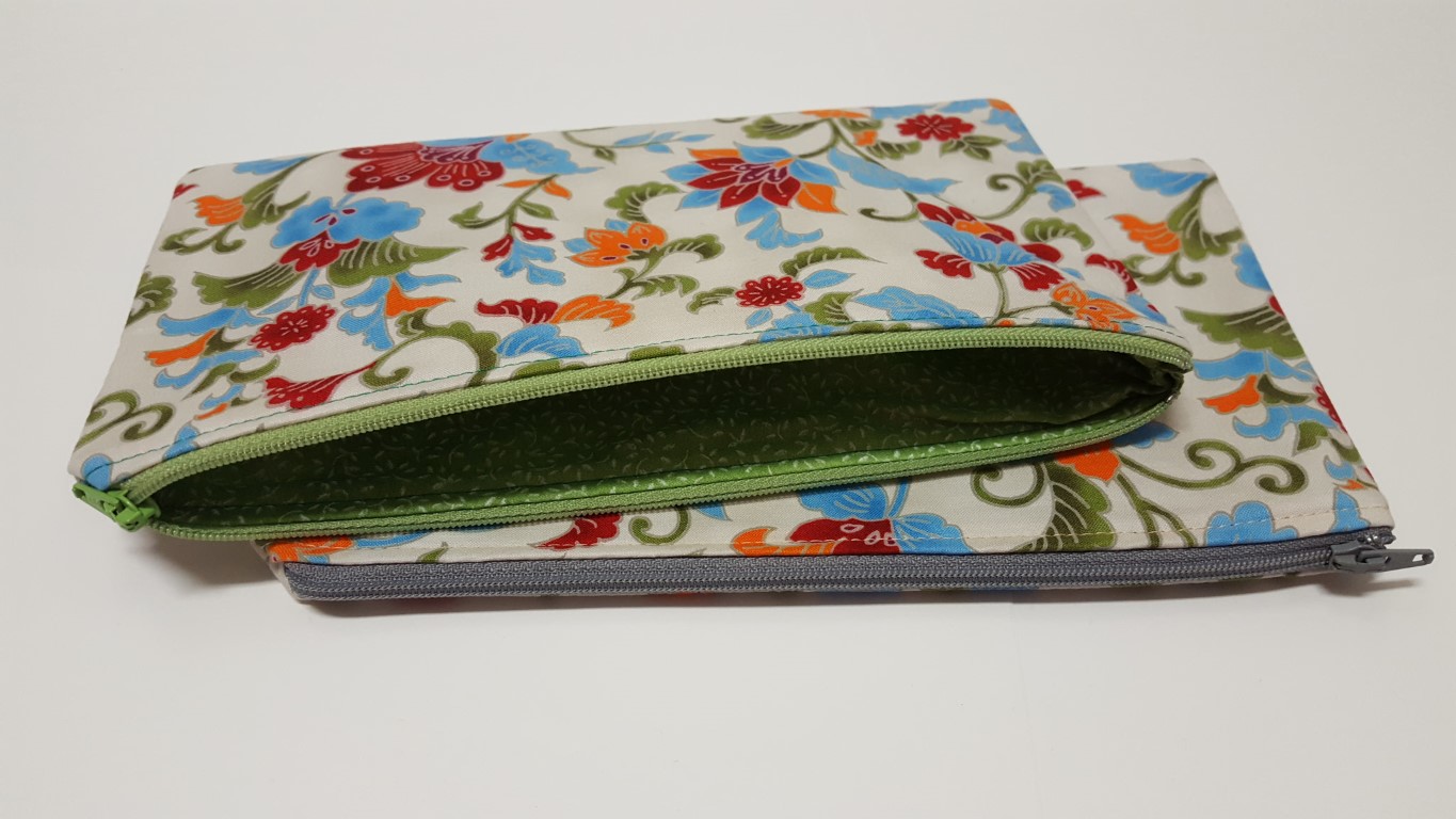Fancy flower zipper pouches
